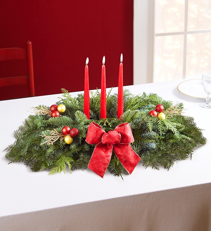Grand Holiday Centerpiece arranged by a florist in Pleasantville, NJ