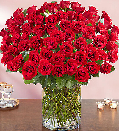 100 Lavish Red Roses